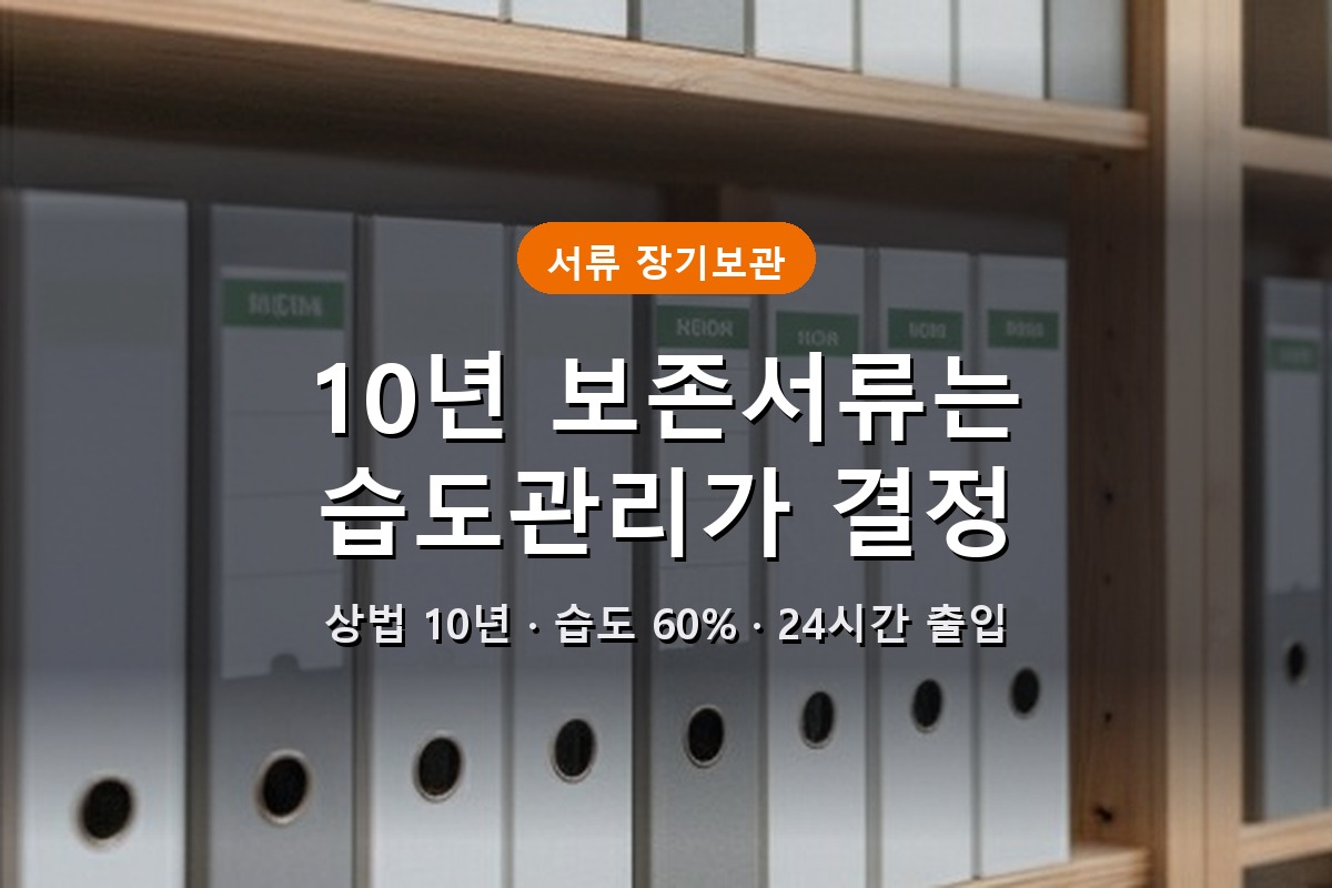 기업서류보관 개인창고, 10년 보존서류를 사무실에 그대로 두고 계신가요?