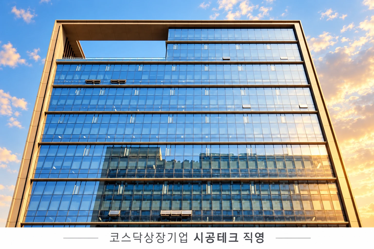 편안창고를 직접 운영하는 코스닥상장기업 시공테크의 사옥 외관